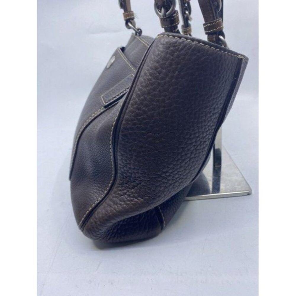 coach medium bag handbag brown leather shoulder ba - Picture 3 of 10